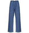 Valentino Straight Leg Denim Trousers In Blue