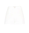 VALENTINO HIGH-RISE COTTON-BLEND SHORTS,P00538331