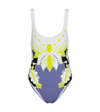 Valentino World Arazzo Print Swimsuit In Multicolour