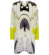 Valentino Tropical World Arazzo Dress In Lime Color In Multicoloured