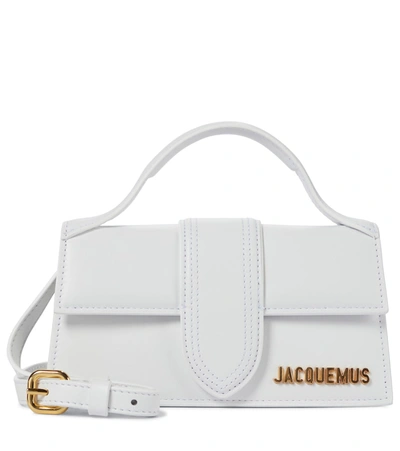 Jacquemus Bambino Large Leather Shoulder Bag In White