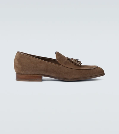 Gianvito Rossi Beige Julio Loafers In Brown