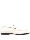 Tod's Leather Penny Loafers In Neutrals