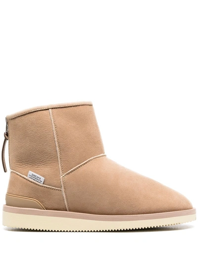 Suicoke Shearling-lined Snow Boots In Beige