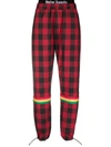 PALM ANGELS BUFFALO AFTERSPORT CHECK TROUSERS