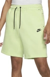 Nike Sportswear Tech Fleece Men's Shorts In Light Liquid Lime/black