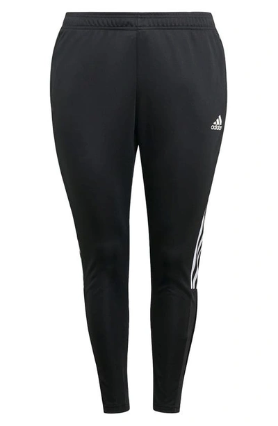 Adidas Originals Adidas Plus Size Climalite Tiro Track Pants In Black/white