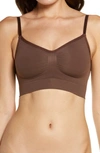 Skims Womens Cocoa Sculpting Scoop-neck Stretch-woven Bra Xxxl In Brown