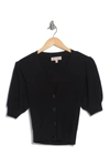 Philosophy V-neck Button Front Cardigan In Black