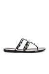 Valentino Rockstud T-strap Flat Slide Sandals