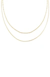 ADINAS JEWELS MIXED DOUBLE CHAIN NECKLACE,N18334GLD-314