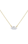 ADINAS JEWELS MARQUISE PENDANT NECKLACE,N19720GLD-465