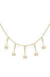 ADINAS JEWELS MULTI BUTTERFLY NECKLACE,N20436GLD-373