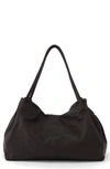 Hobo Prima Leather Shoulder Bag In Black