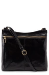 Hobo Cambel Leather Crossbody Bag In Black