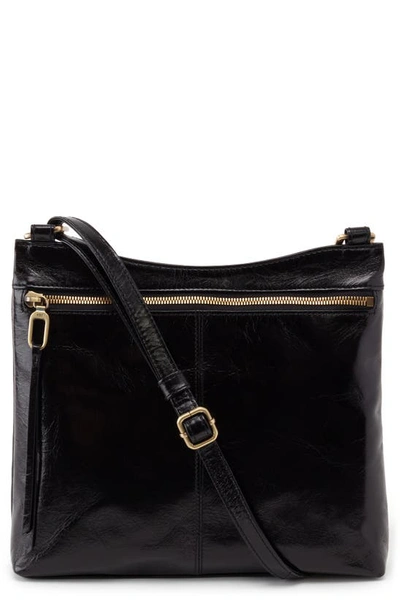 Hobo Cambel Leather Crossbody Bag In Black