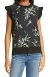 TED BAKER ZAPHIRA FLORAL PRINT TOP,248465