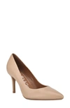 Calvin Klein Gayle Womens Leather Pointed Toe Heels In Cloud Patent