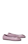 Tory Burch Minnie Logo Plaque Ballerinas In Allium