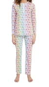 Roller Rabbit Disco Monkey Pajamas In Multi