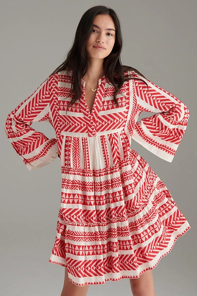 Devotion Twins Embroidered Ella Tunic Dress In Assorted