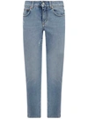 Givenchy Distressed-finish Skinny Jeans In Blue