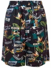 Givenchy Printed Bermuda Shorts In Black