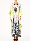 Valentino World Arazzo Print Cape-style Draped Dress In Multicolor