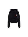 Off-white Off White Cropped Gradient Arrows Hoodie In Black Multi