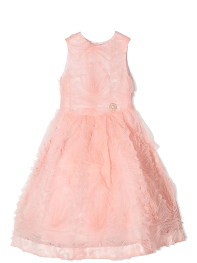 Elie Saab Kids' Dress With Ruches In Rosa
