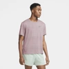 Nike Dri-fit Miler Men's Running Top In Plum Chalk