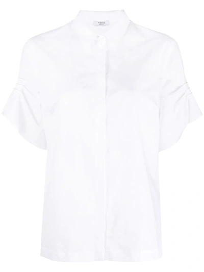 Peserico Buttoned Short-sleeve Shirt In White