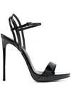 Le Silla Gwen Sandals In Black Patent Leather In Black