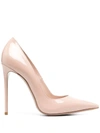 LE SILLA POINTED TOE LEATHER PUMPS