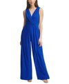 VINCE CAMUTO SHIRRED WRAP-FRONT JUMPSUIT