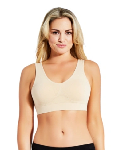Icollection Women's Seamless 1 Piece Push-up Bra With No Hooks And Wires In Nude