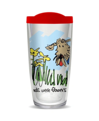 Freeheart Cartoon Dog 16-oz. Travel Tumbler With Black Lid By Jason Naylor In If Friends Are Flowers, Id Pick A Bunch Of You