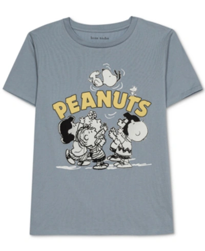 Peanuts Love Tribe Juniors' -graphic T-shirt In Blue