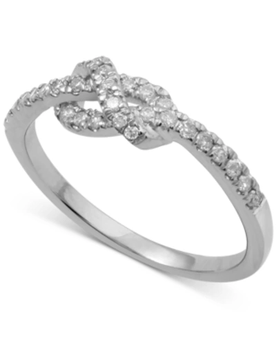 Macy's Diamond Knot Band (1/4 Ct. T.w.) In 14k Rose, Yellow Or White Gold