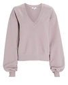 Agolde V-neck Balloon-sleeve Sweatshirt In Taro