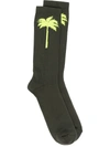 PALM ANGELS INTARSIA PALM TREE SOCKS