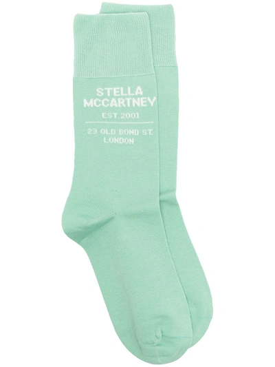 Stella Mccartney 23 Obs Logo Socks In Green
