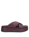 Habille' Italy Sandals In Deep Purple