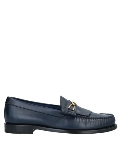 Celine Loafers In Dark Blue