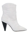 Lola Cruz Ankle Boots In Light Grey