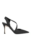 Furla Code Model Black Leather Slingback Pump Puts In Black