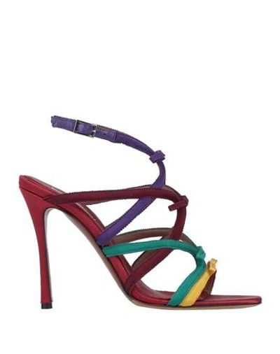 Tabitha Simmons Sandals In Maroon
