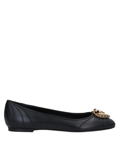 Dolce & Gabbana Ballet Flats In Black