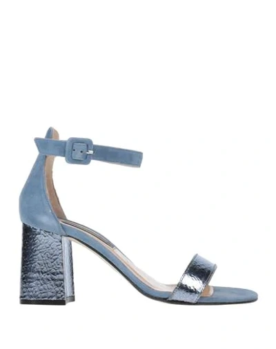 Alberto Zago Sandals In Slate Blue