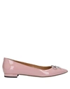 Bally Ballet Flats In Light Pink